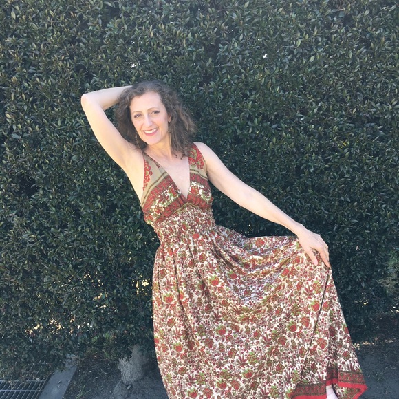 Imported Indian Silk dress one size fits all NEW! - Picture 4 of 5